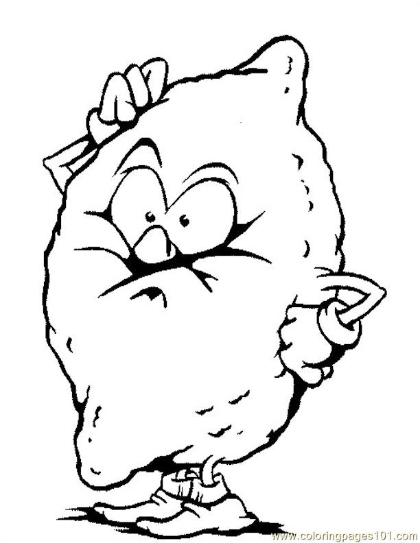 612x792 Lemon Coloring Page