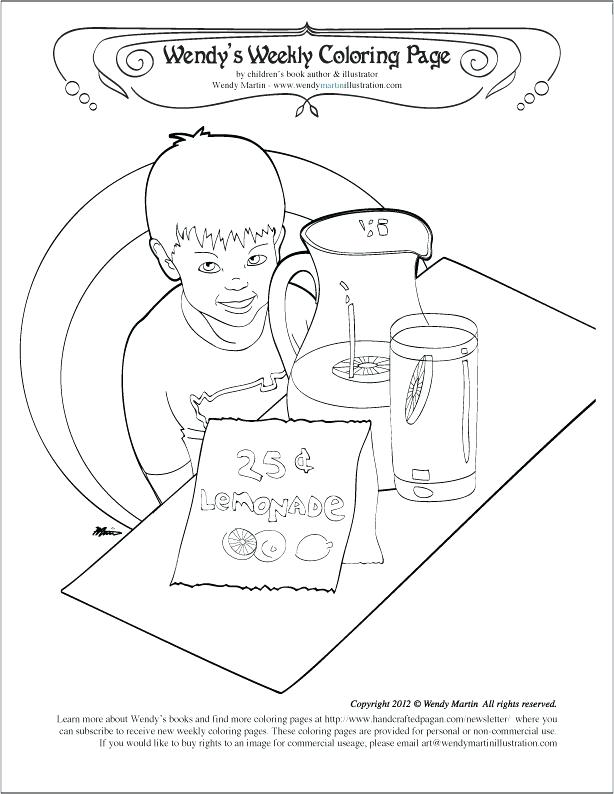 614x794 Lemonade Stand Coloring Lemonade Glass Coloring Pages Lemonade