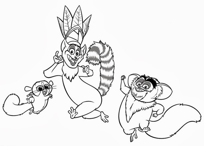 700x500 Madagascar Lemur Coloring Pages