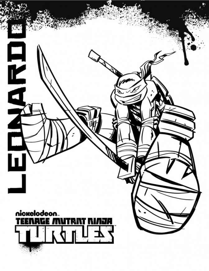 672x871 Epic Teenage Mutant Ninja Turtles Coloring Pages Nickelodeon