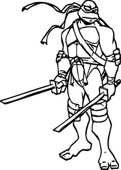 236x332 Teenage Mutant Ninja Turtle Leonardo Coloring Pages