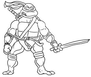 300x255 Katana Blades Is Leonardo Weapon Of Choice Coloring Page