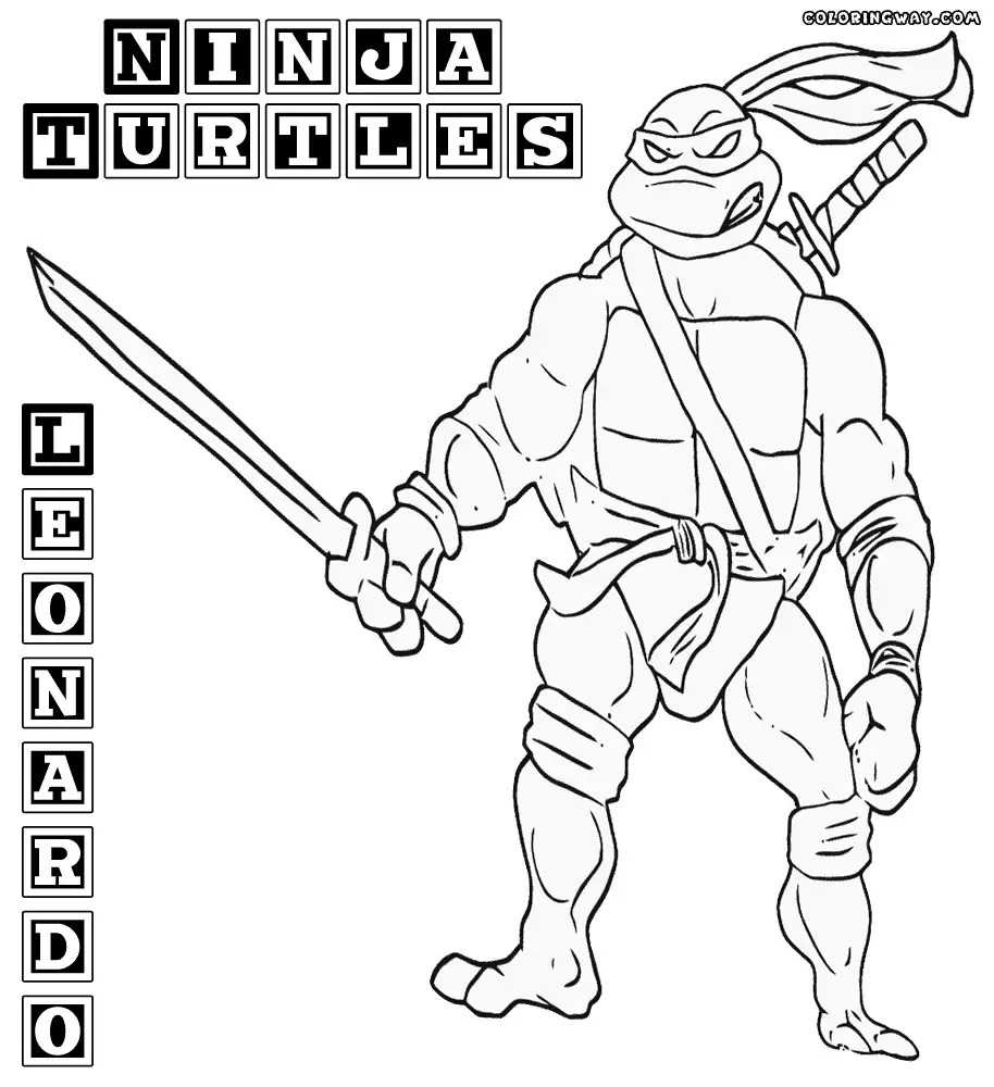 914x1000 Last Chance Leonardo Teenage Mutant Ninja Turtles Coloring Pages