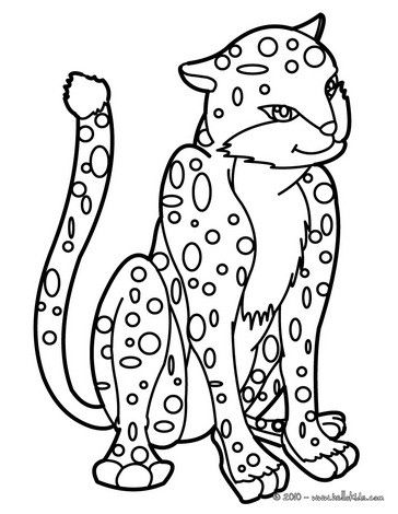 364x470 Leopard Coloring Page. More Jungle Animals Coloring Sheets
