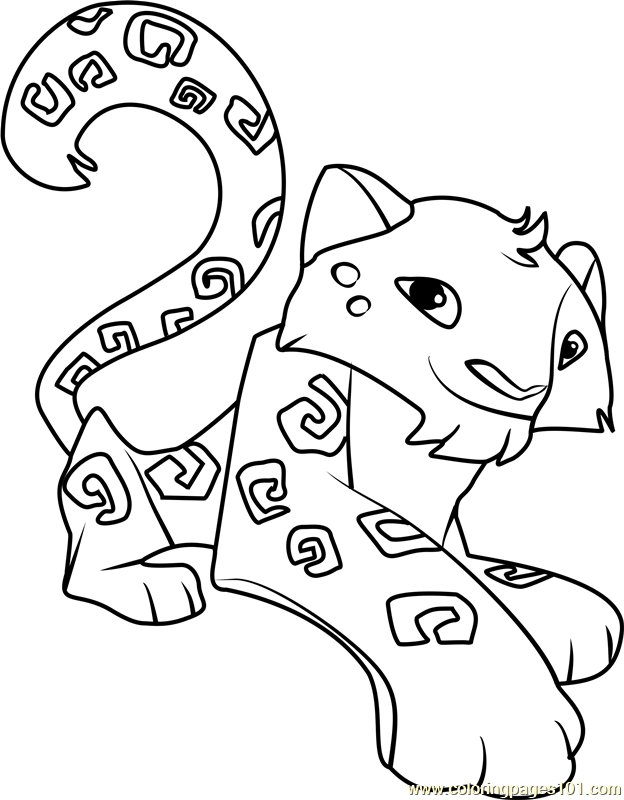 Snow Leopard Animal Jam Printable Coloring Page For Kids And Adults 624x800 Snow Leopard Animal Jam Printable Coloring Page For Kids And Adults