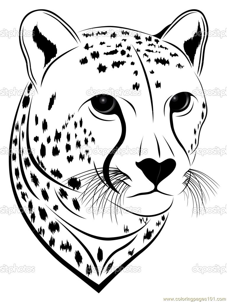 Cheetah Face Coloring Page Printable 768x1024 Cheetah Face Coloring Page Printable