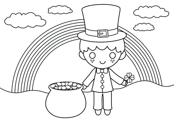 600x418 Pot Of Gold Coloring Pages Cool Coloring Pages For Girls Colouring