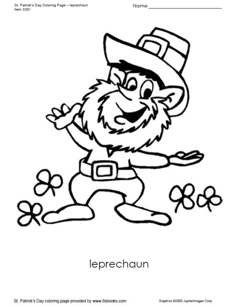 462x610 Leprechaun Coloring Page