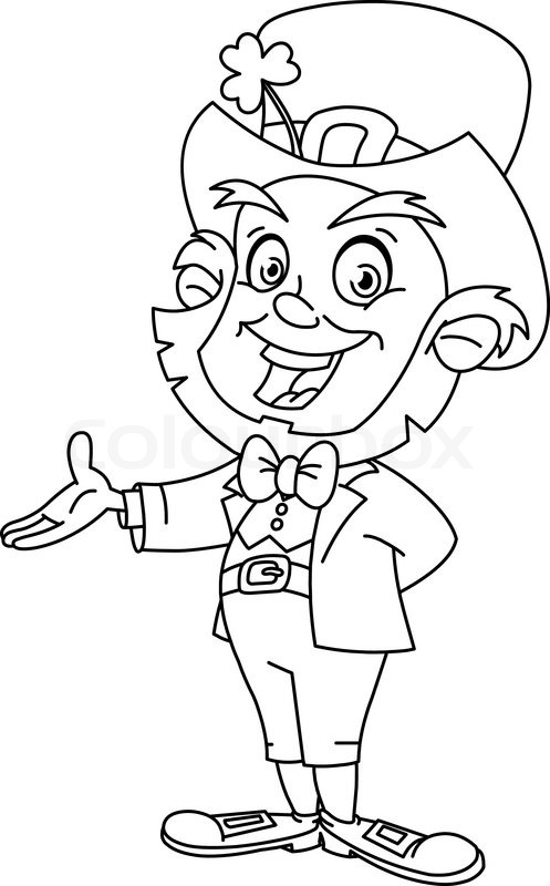 497x800 Leprechaun Face Coloring Pages