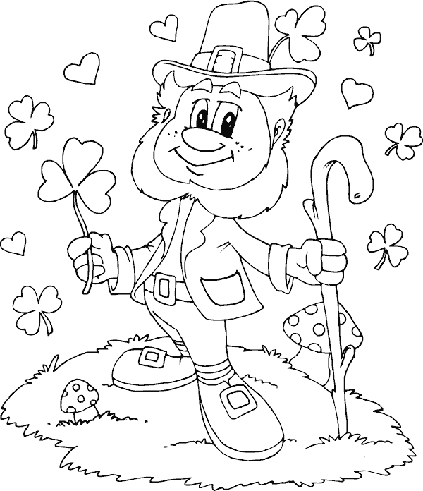 Leprechaun Color Page 23 Leprechaun Printable Coloring Pages Free 600x696 Leprechaun Color Page 23 Leprechaun Printable Coloring Pages Free