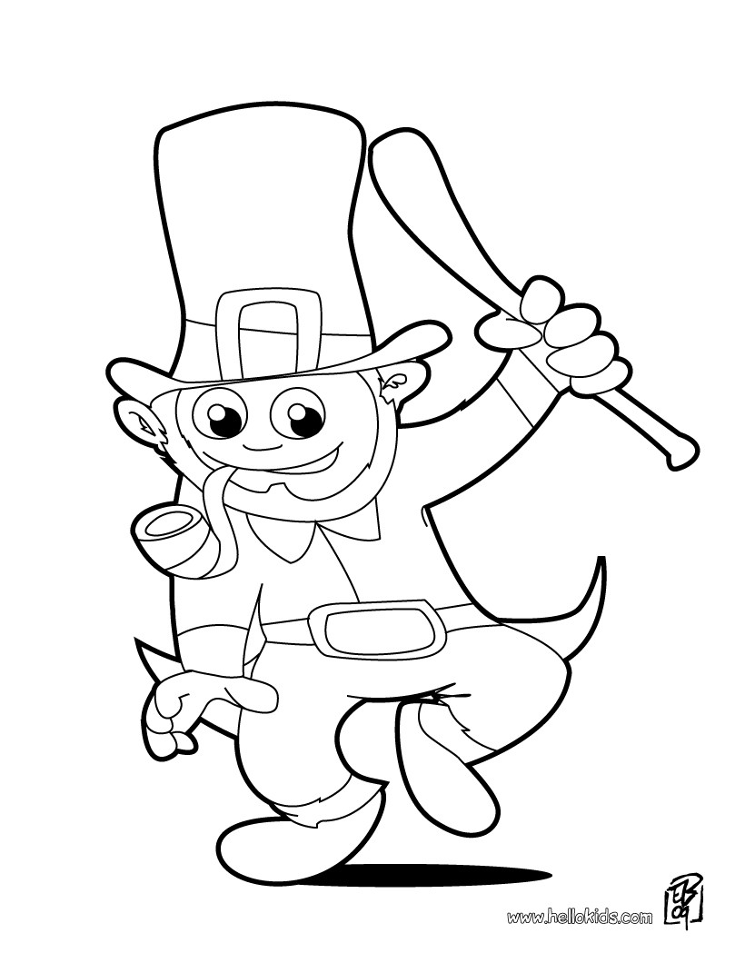 Happy Leprechaun Coloring Pages 820x1060 Happy Leprechaun Coloring Pages