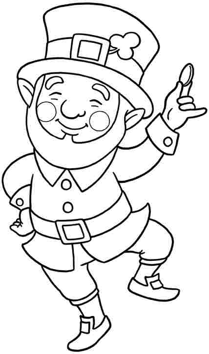 Leprechaun Coloring Page 428x726 Leprechaun Coloring Page