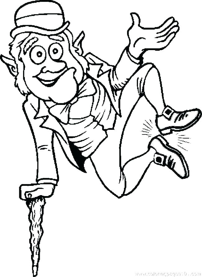 Leprechaun Color Pages Free 650x890 Leprechaun Color Pages Free