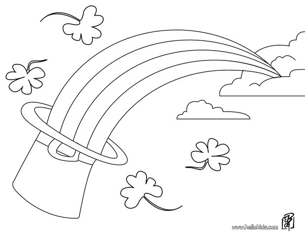 Leprechaun And Rainbow Coloring Pages 620x480 Leprechaun And Rainbow Coloring Pages