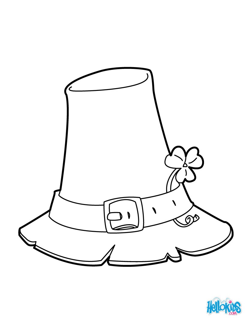 Shamrock And Hat Coloring Pages 820x1060 Shamrock And Hat Coloring Pages