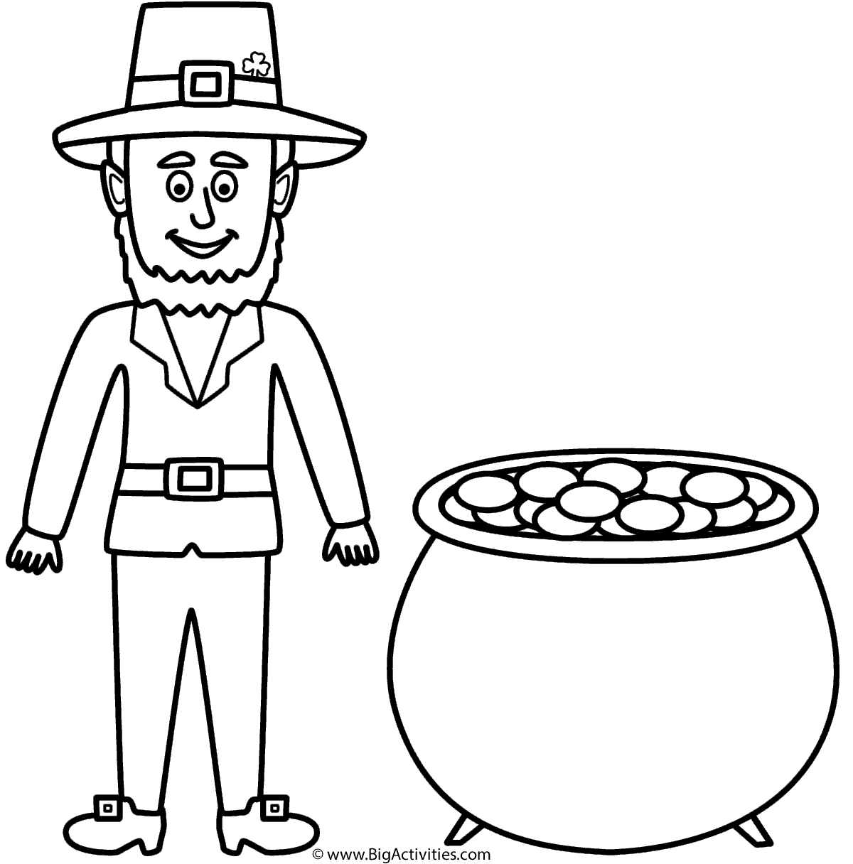 1200x1216 Leprechaun With Pot Of Gold