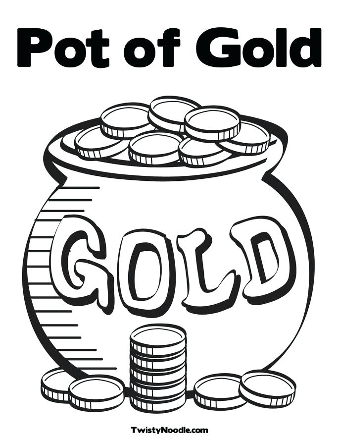 685x886 Rainbow And Pot Of Gold Coloring Pages Pot Of Gold Coloring Pages