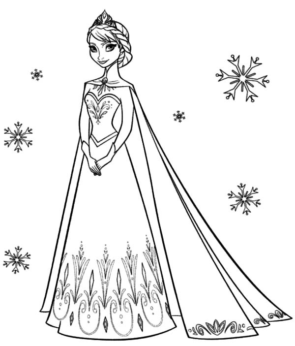 600x703 Disney Frozen Coloring Pages To Download