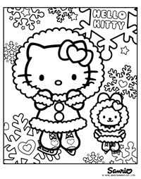 200x254 Hello Kitty Christmas Coloring Pages Here Are Two Hello Kitty