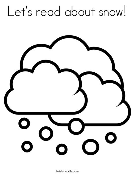 468x605 Let's Read About Snow Coloring Page