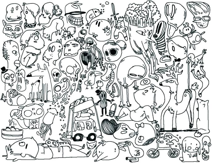 687x531 Free Doodle Coloring Pages