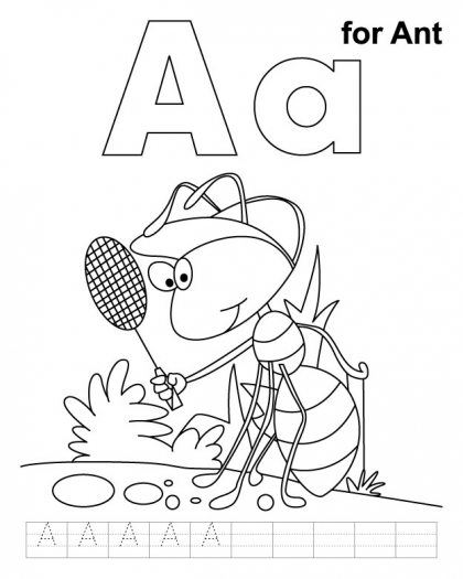 Letter Aa Coloring Pages at GetColorings.com | Free printable colorings ...