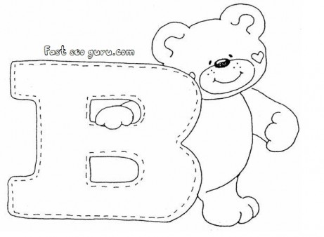 461x338 Print Out Letter B Is For Bear Coloring Pages For Preschoolers