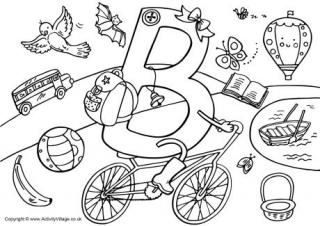 320x226 Letter B Colouring Pages Preschool