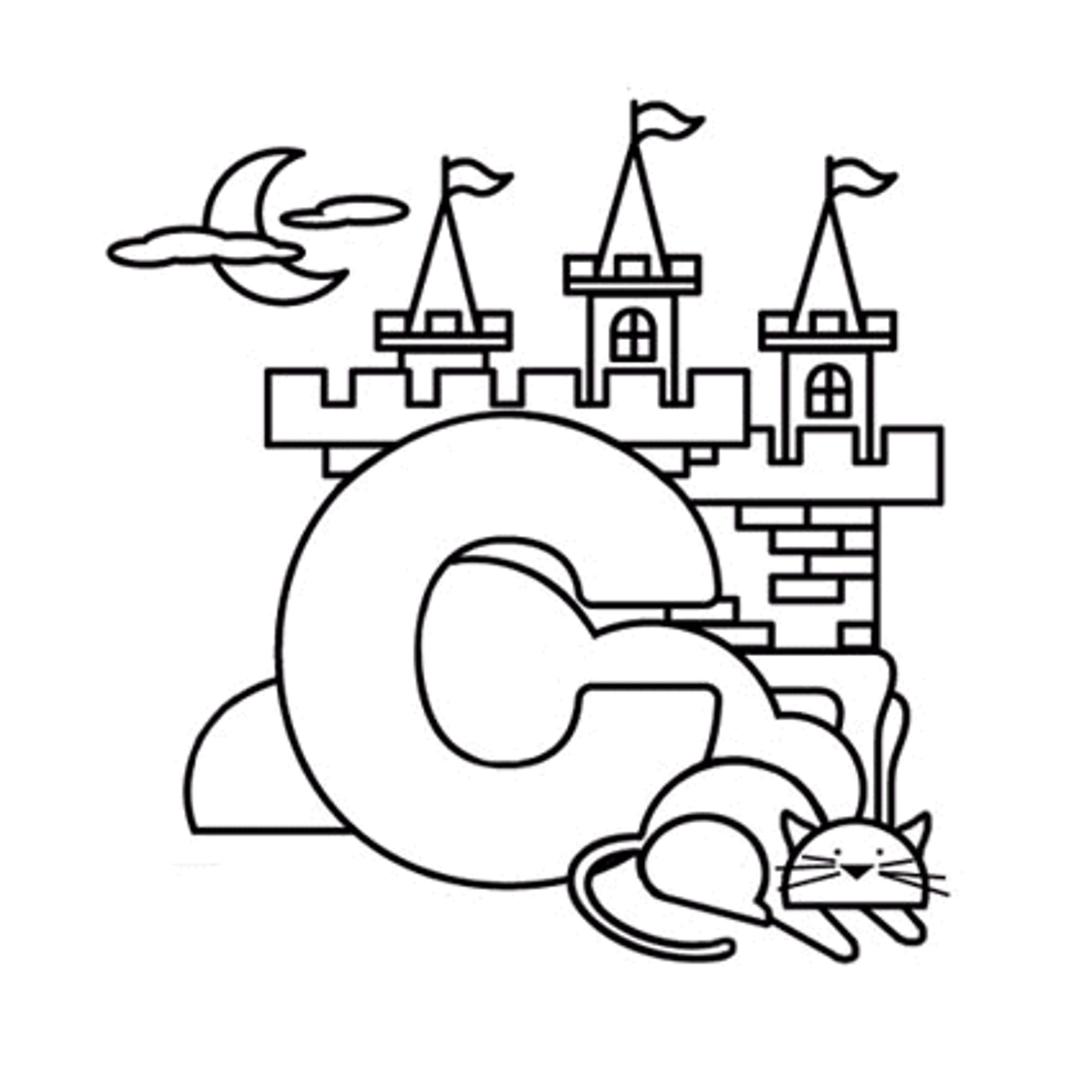 2000x2000 Letter C Coloring Pages Coloringsuite Com