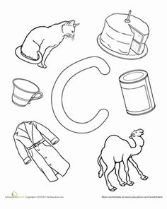 Letter C Coloring Page Worksheets, Animal Alphabet And Cat 236x296 Letter C Coloring Page Worksheets, Animal Alphabet And Cat