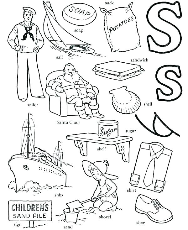 600x734 Letter C Coloring Pages Printable Printable Coloring Letter S