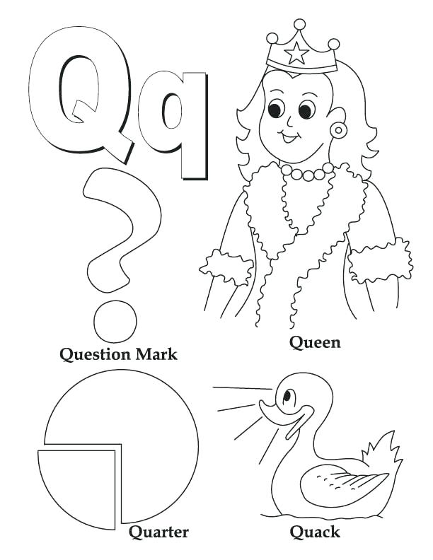 612x792 My A To Z Coloring Book Letter Q Coloring Page Phonics My A To Z