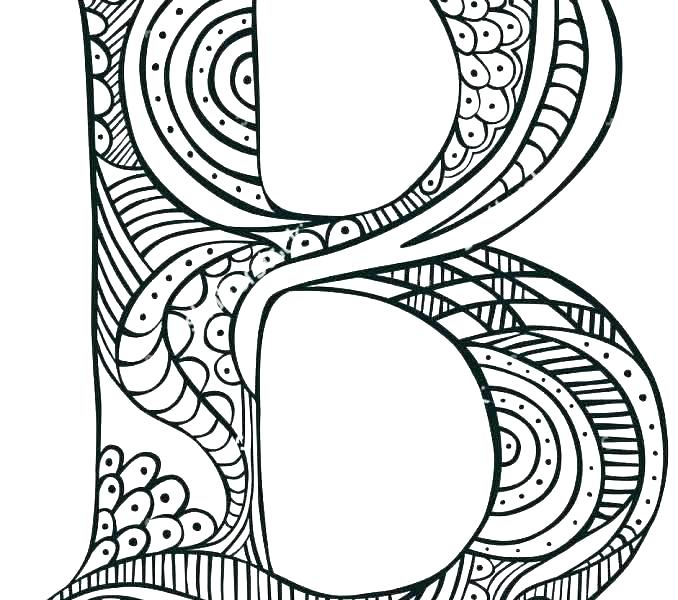 Letter Coloring Pages For Adults at GetColorings.com | Free printable ...