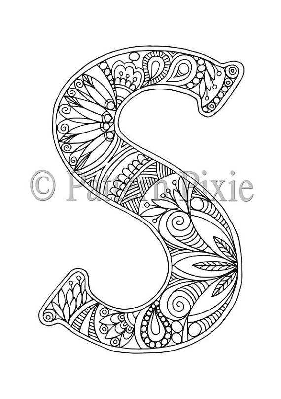 570x807 27 Letter Coloring Pages For Adults Pictures Free Coloring Pages
