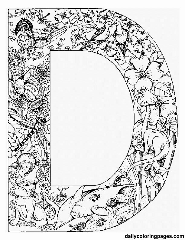 612x792 Alphabet Coloring Pages For Adults