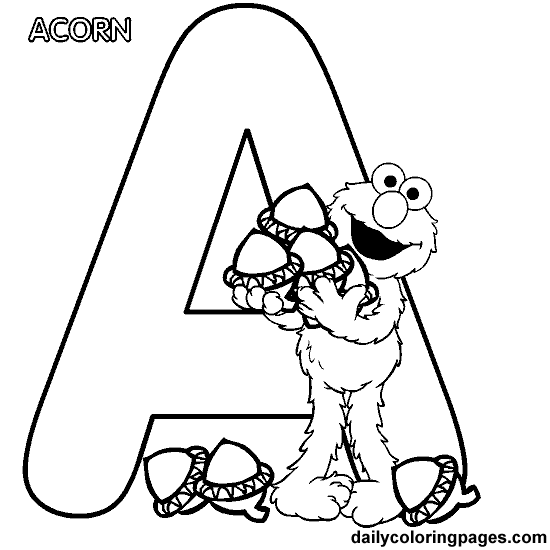 Sesame Street Letter Coloring Pages 550x550 Sesame Street Letter Coloring Pages