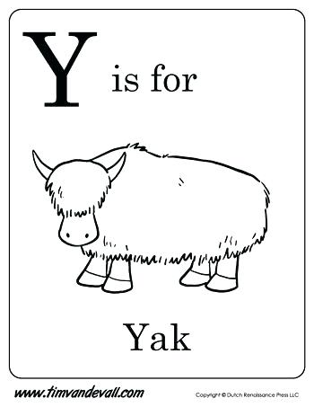 350x453 Y Coloring Pages Y Is Yak Letter Y Coloring Pages Flowers