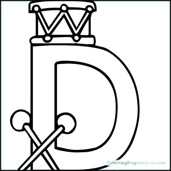 600x600 Coloring Pages Letter D Impair.co
