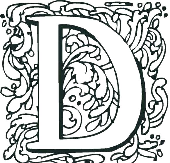 580x557 D Coloring Pages Letter N Coloring Page Letter N Colouring D