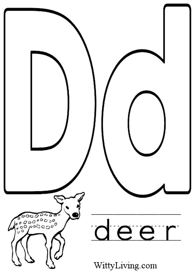 Letter D Coloring Pages 630x900 Letter D Coloring Pages