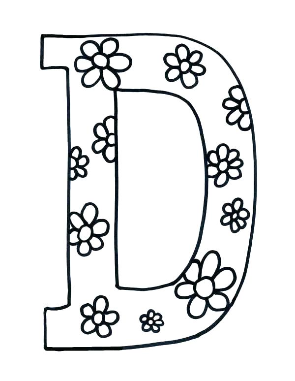 600x774 D Coloring Pages Letter D For Coloring Letter U Coloring Page