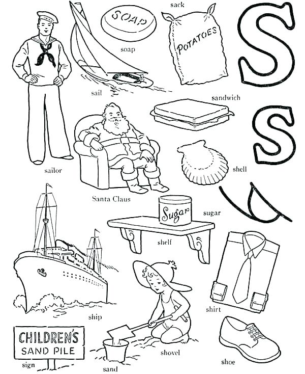 600x734 Letter E Coloring Pages Preschool