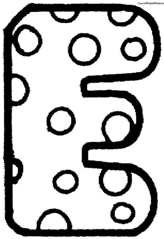 550x800 Bubble Letter E Coloring Page Colouring In Tiny Print Paint Pages