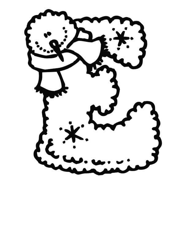 600x776 Christmas Preschool Learning Letter E Coloring Page Best Place
