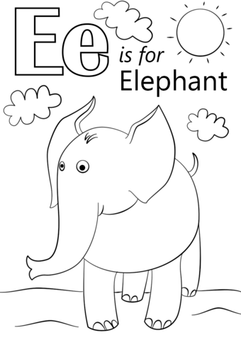 E Is For Elephant Coloring Page Letter E Coloring Pages Preschool 340x480 E Is For Elephant Coloring Page Letter E Coloring Pages Preschool