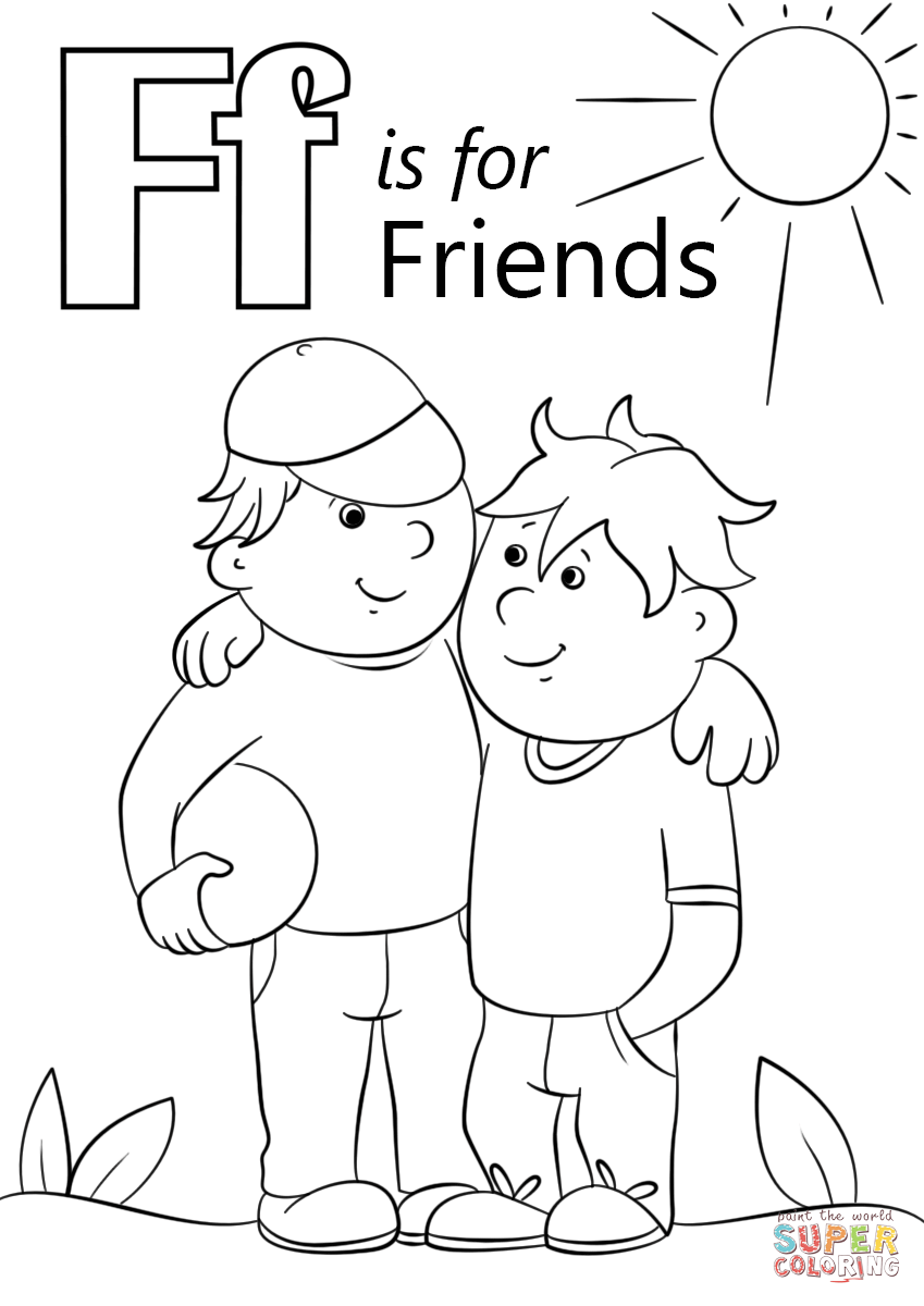 849x1200 Letter F Is For Friends Coloring Page Free Printable Pages