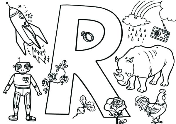 600x424 Letter R Coloring Page Letter R Coloring Page Epic R Coloring Page
