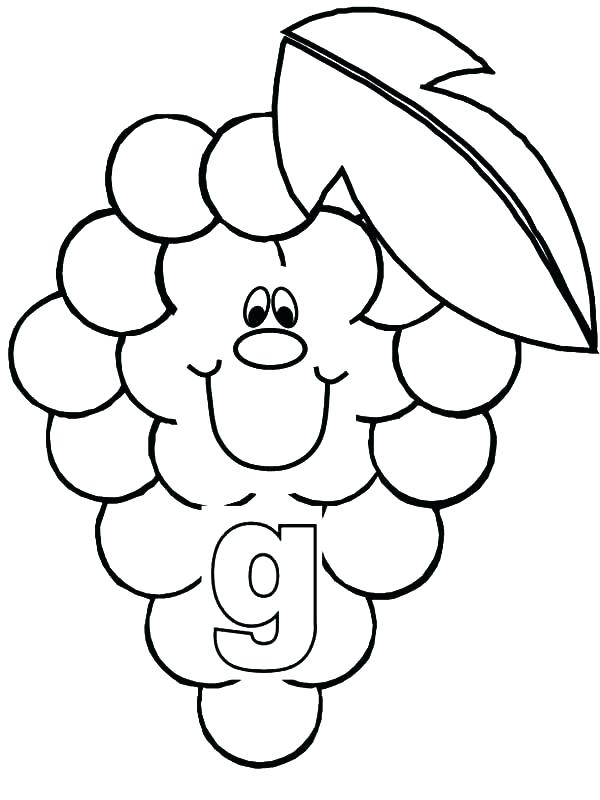 Grapes Coloring Pages G Coloring Page Grapes For Smiling Letter G 600x800 Grapes Coloring Pages G Coloring Page Grapes For Smiling Letter G