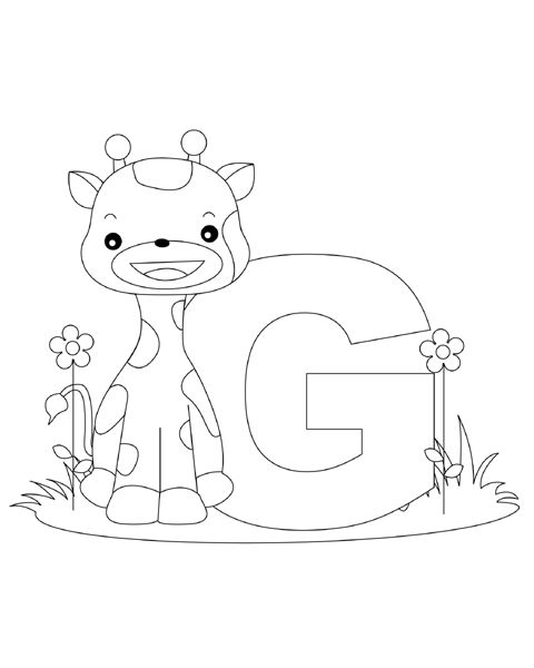 Letter G Coloring Page Abc Coloring Pages Giraffe 480x600 Letter G Coloring Page Abc Coloring Pages Giraffe