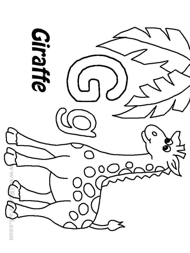 Letter G Coloring Pages For Kids 768x1024 Letter G Coloring Pages For Kids